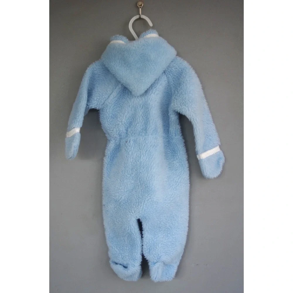 Vintage‎ Winnie the Pooh Disney Baby Blue Sleeper Outerwear EUC Embroidered